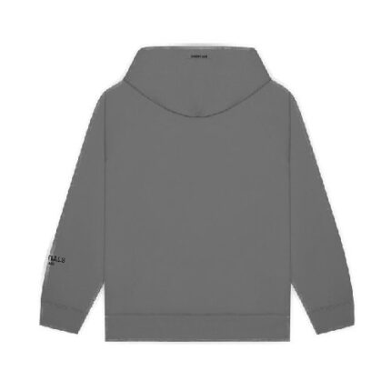 Essentials Pullover Hoodie Applique Logo – Gray
