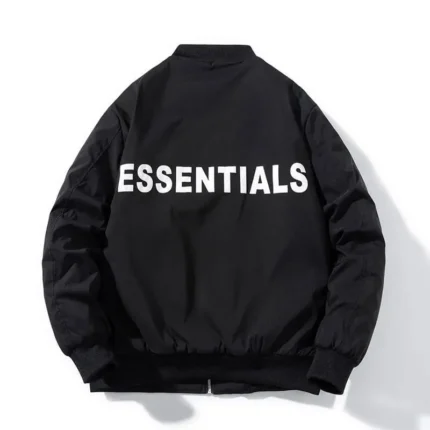 Black Essentials Iridescent Puffer Jacket
