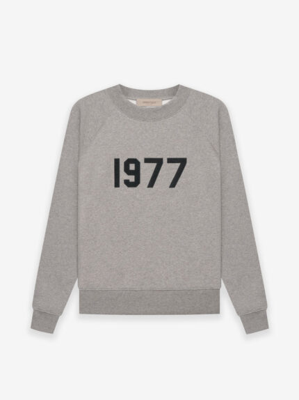 Essentials Crewneck 1977 Sweatshirts – Dark Gray