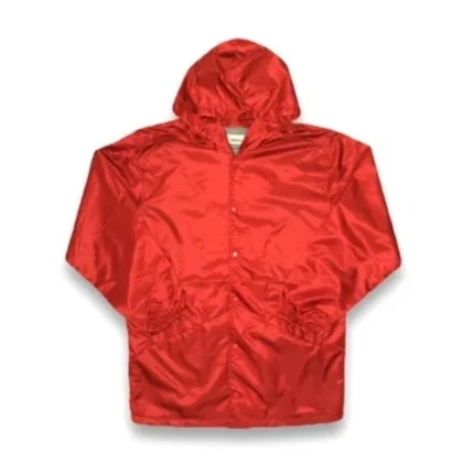 Essentials Red Hooded Jacket