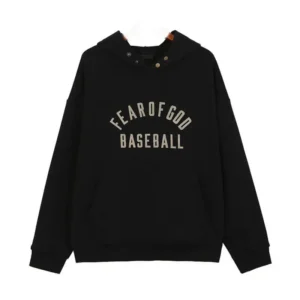 Baseball Black Essentials Hoodies