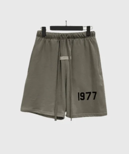 Fear of God Essentials 1977 Logo Shorts Dark Grey