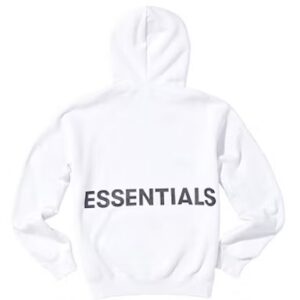 Fear of God Essentials Graphic Pullover Hoodie – White