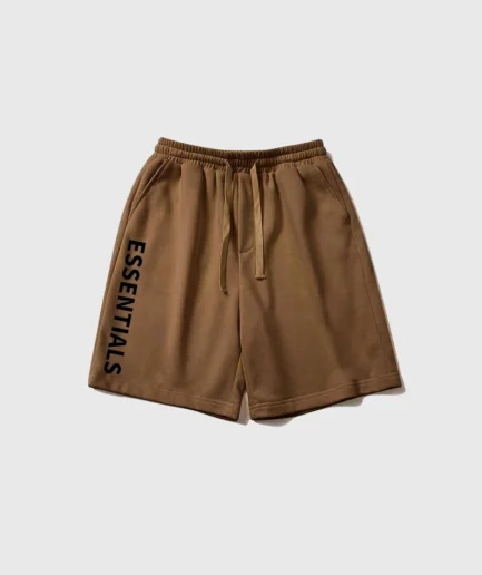 Fear of God Essentials Logo Shorts Brown